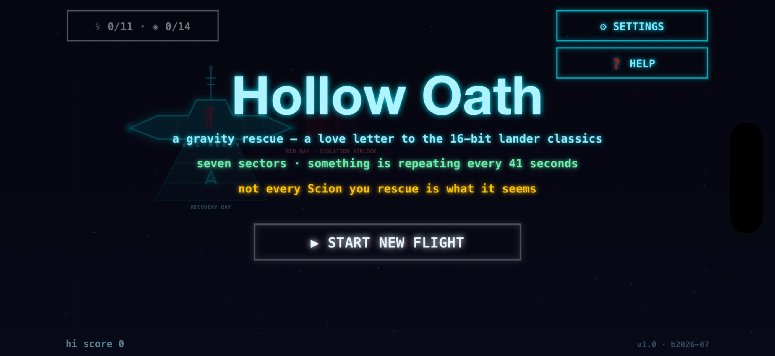The title screen